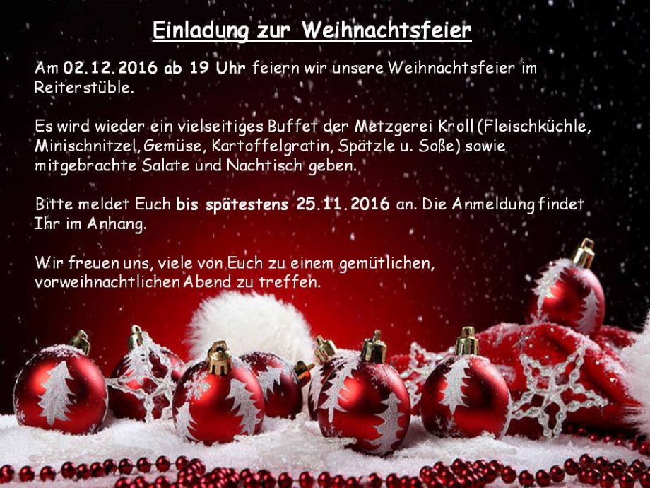 Weihnachtsfeier