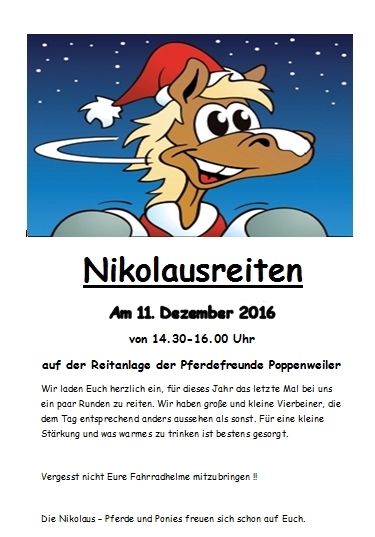 Nikolaus-Ponyreiten